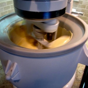 brandy ice cream churning