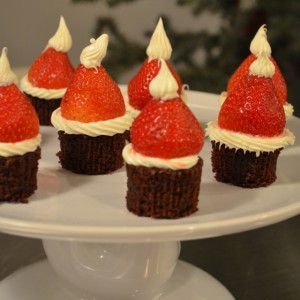 santa claus brownies finished