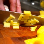 Dicing pineapple