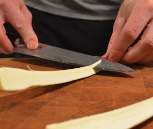 Coring a parsnip