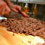 brisket quesadillas chopping