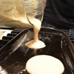 Protein Pancakes pouring
