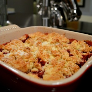 blackberry cobbler baked