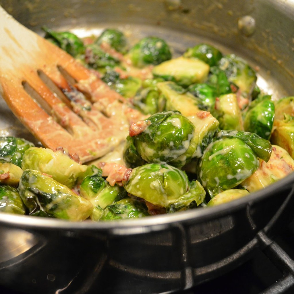 creamy Brussels sprouts queer in the kitchen