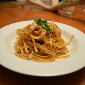 linguine plated