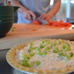 bacon pies green onions